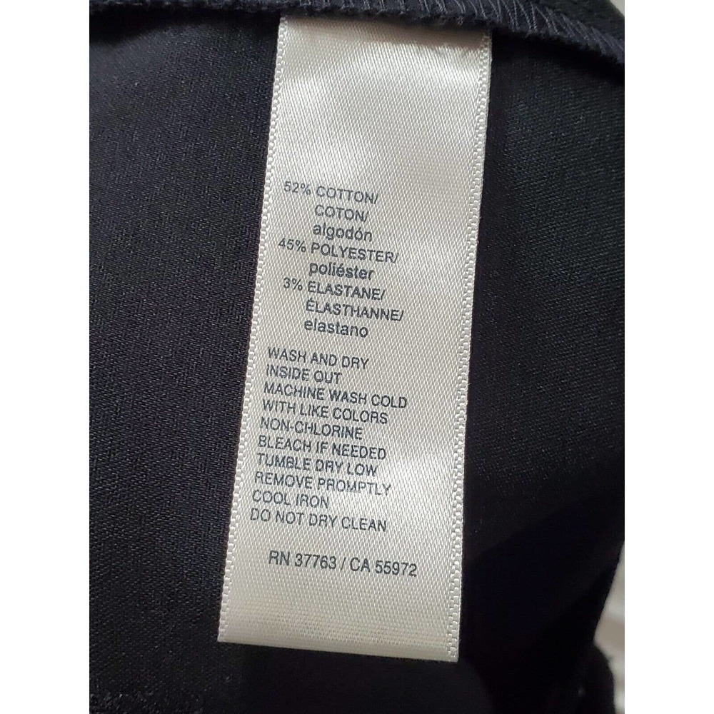 Rafaella Women's Solid Black Cotton Button Mid Ri… - image 7